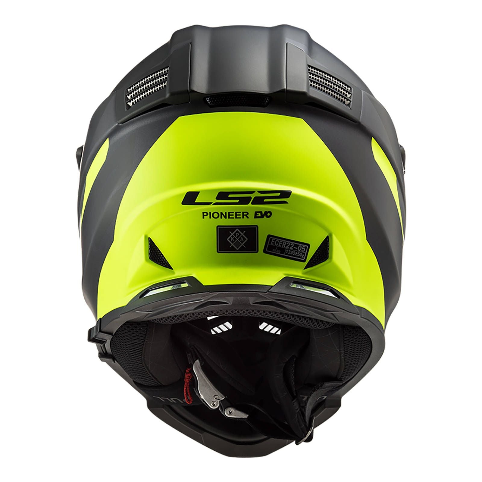 LS2 Pioneer Evo Router Helmet - Matte Black / Hi-Vis (2XL) #LS2MX436EROMBY2XL