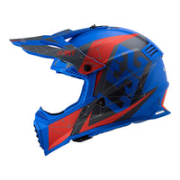 New LS2 MX437 Fast EVO Alpha Helmet - Matte Blue / Red (2XL) #LS2MX437ALMBR2XL