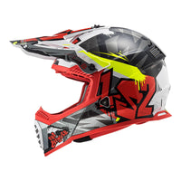 New LS2 MX437 Fast EVO Crusher Helmet - Black / Red / Grey (L) #LS2MX437CRBRGL