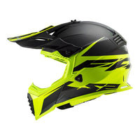 New LS2 MX437 Fast EVO Roar Helmet - Black / Hi-Vis (2XL) #LS2MX437ROMBY2XL