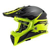 New LS2 MX437 Fast EVO Roar Helmet - Black / Hi-Vis (2XL) #LS2MX437ROMBY2XL