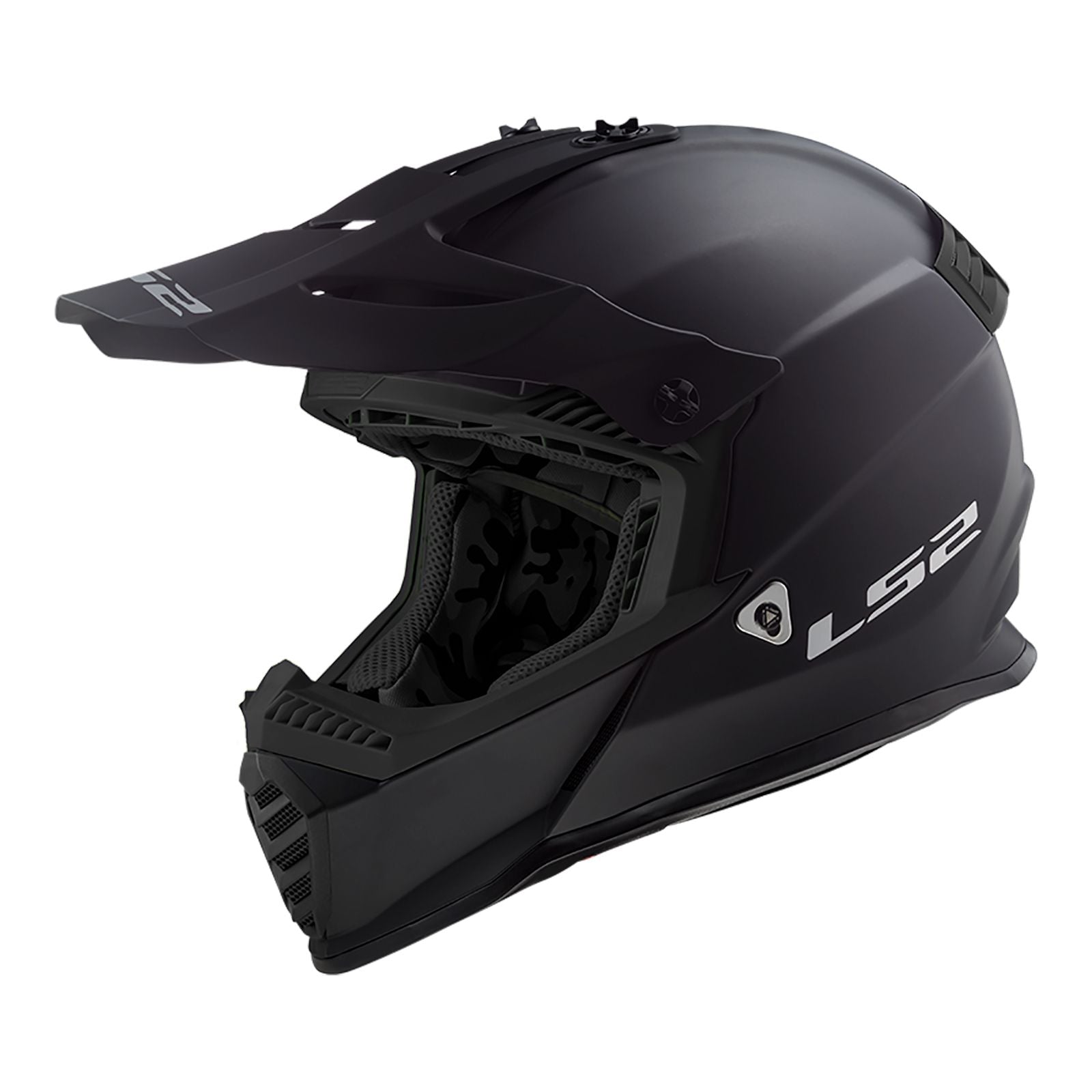 New LS2 MX437 Fast EVO Helmet - Matte Black (2XL) #LS2MX437SOLMB2XL