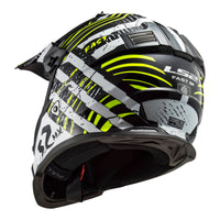 New LS2 MX437 Fast EVO Verve Helmet - Black / White (2XL) #LS2MX437VERVE2XL