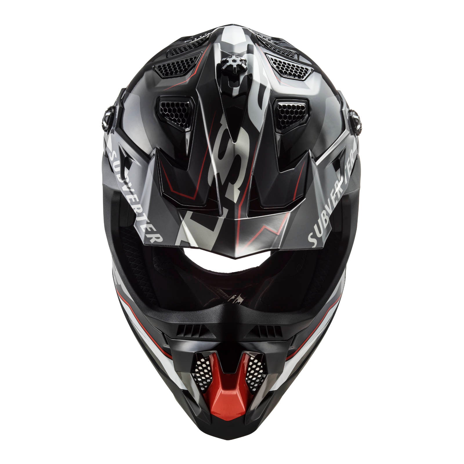 LS2 MX700 Subverter EVO Arched Helmet - Black / Titanium / Silver (3XL)