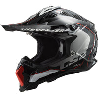 LS2 MX700 Subverter EVO Arched Helmet - Black / Titanium / Silver (L)