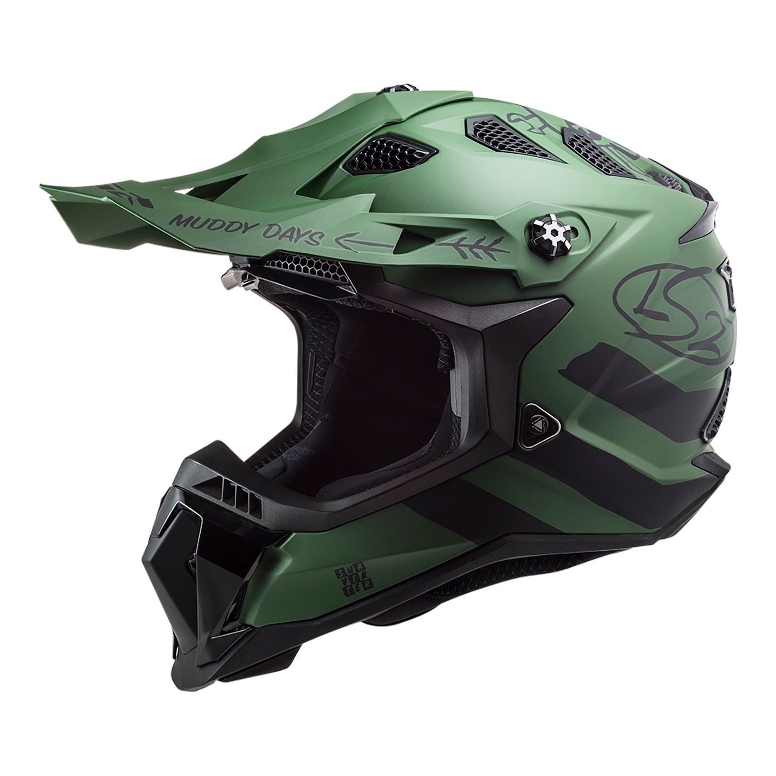 LS2 MX700 Subverter EVO Cargo Helmet - Matte Green / Black (3XL)