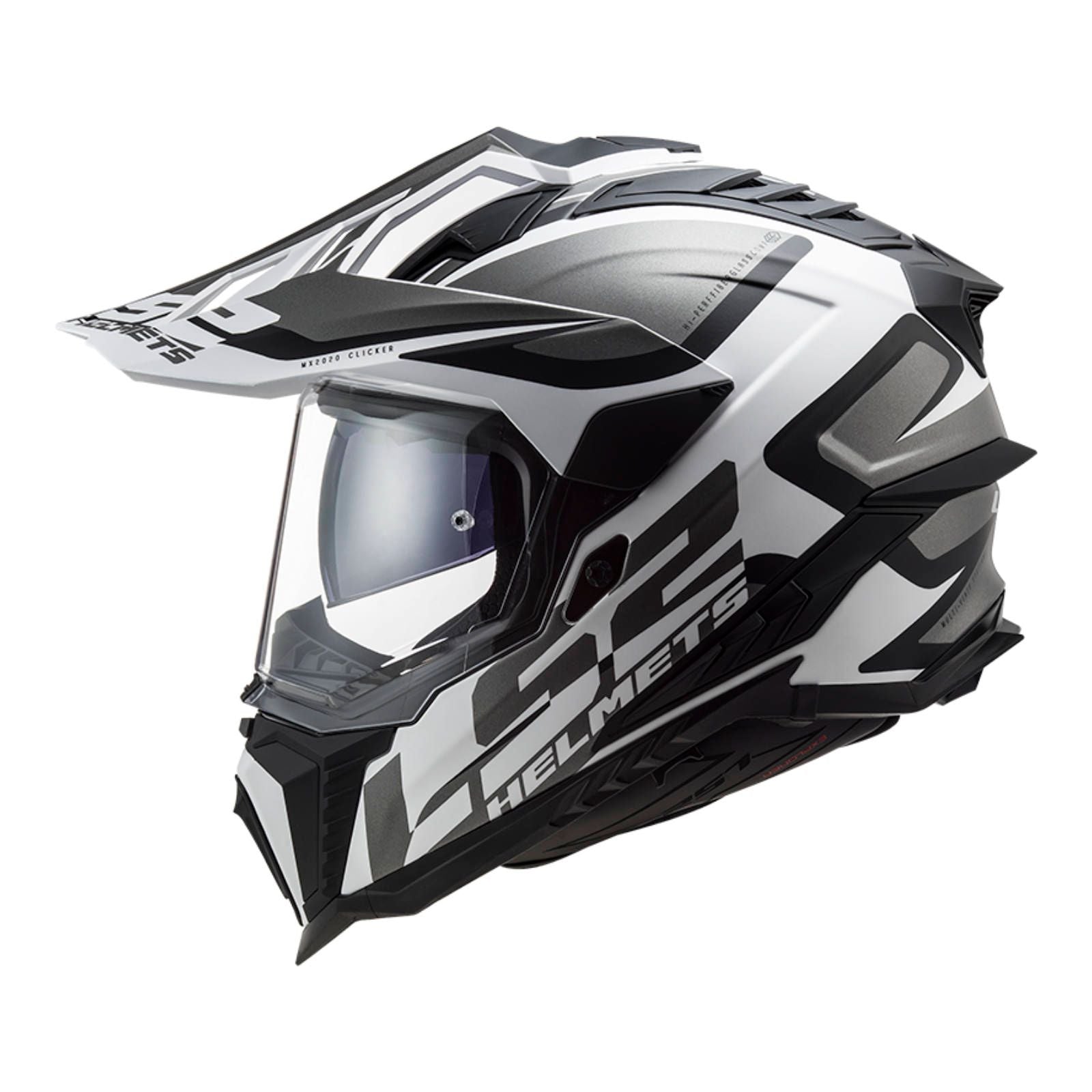 New LS2 Explorer Alter Helmet - Matte Black / White (S) #LS2MX701ALTMBWS