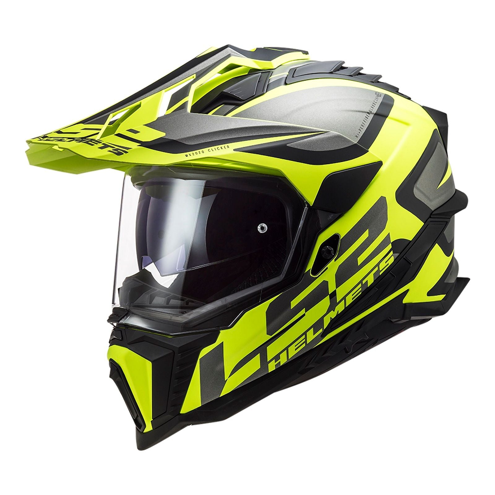 New LS2 Explorer Alter Helmet - Matte Black / Hi-Vis (L) #LS2MX701ALTMBYL