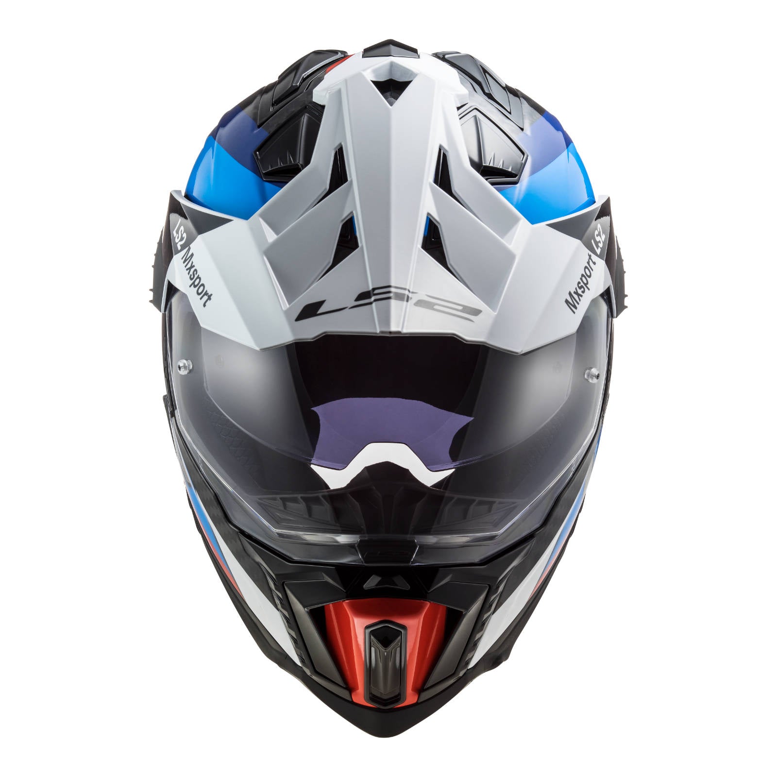 New LS2 Mx701 Explorer Carbon Frontier Helmet Black/Blue XL LS2MX701EXPCBLKTITXL