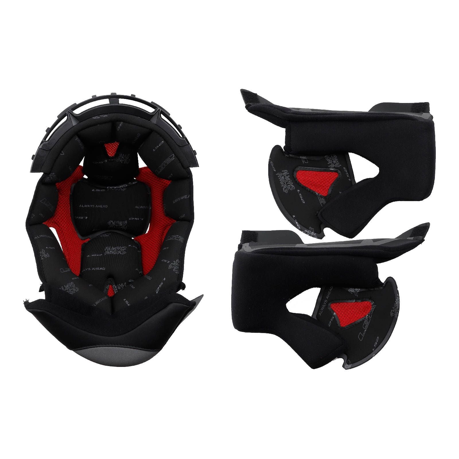 LS2 FF327 Challenger repl. Helmet Liner & Cheek Pad Set - Black 2XL