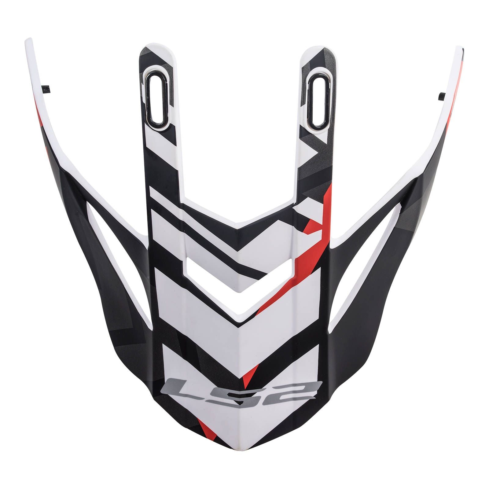 New LS2 MX436 Pioneer Helmet Peak Xtreme Mat Black / White /Red #LS2Z800436PK13