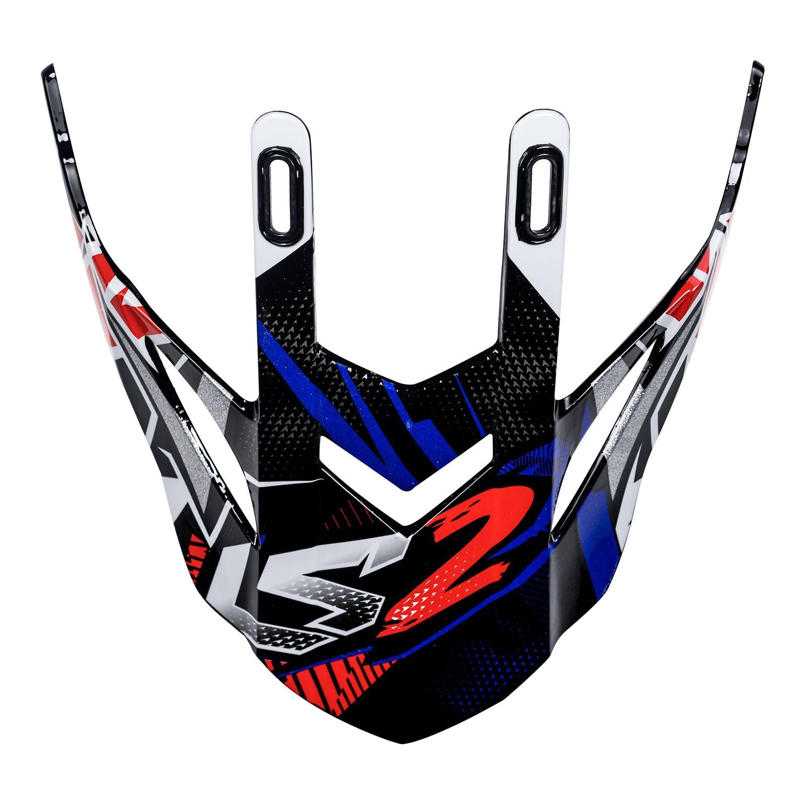 LS2 MX437 / MX437J Fast Helmet Peak Strong Red / White / Blue #LS2Z800437PK09