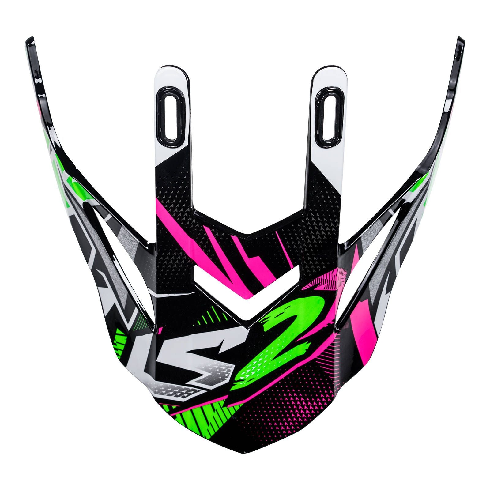 New LS2 MX437J Fast Mini Helmet Peak Strong Green / Pink #LS2Z800437PK10