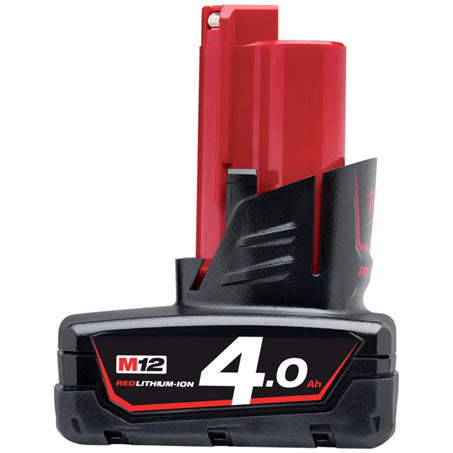 New Milwaukee M12 4.0Ah Redlithium-Ion Battery Pack 12v 1y Warranty - M12B4