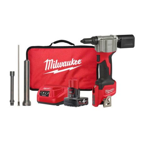 New Milwaukee M12 Rivet Tool Kit 12v 1y Warranty - M12BPRT-401B