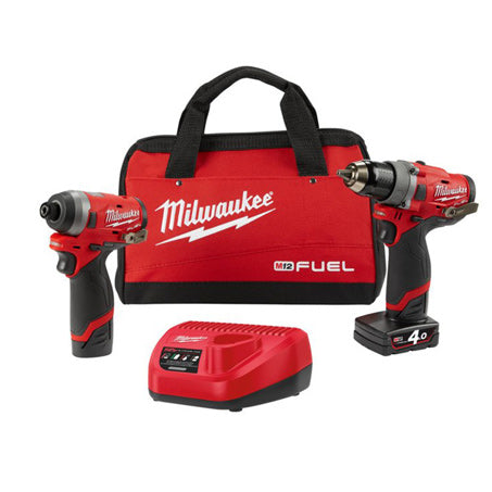 New Milwaukee M12 Fuel 2 Piece Power Pack 2A 12v 1y Warranty - M12FPP2A-421B