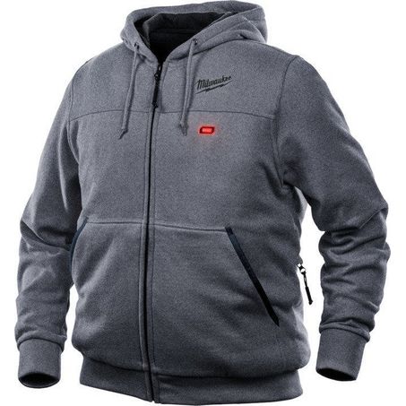 New Milwaukee M12 Heated Hoodie Grey - L 12v 1y Warranty - M12HHGREY9-0L