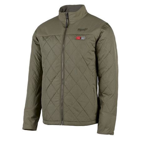 New Milwaukee M12 Axis Heated Jacket Olive Green - Xl 12v 1y Warranty