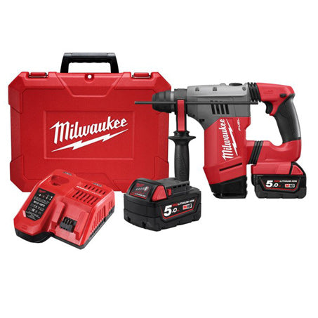 New Milwaukee M18 Fuel 28Mm Sds Plus Rotary Hammer Kit 18v 1y Warranty