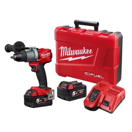 New Milwaukee M18 Fuel 13Mm Hammer Drill/Driver Kit 18v 1y Warranty-M18FPD2-502C