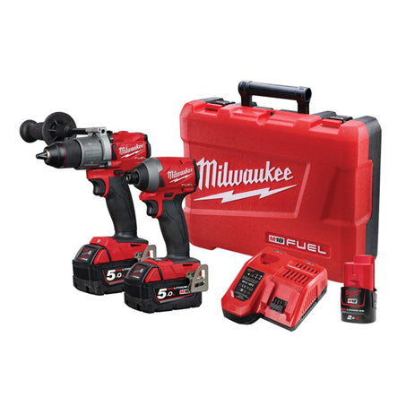 New Milwaukee M18 Fuel 2 Piece Power Pack 2A2 18v 1y Warranty - M18FPP2A2-502C