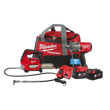 New Milwaukee M18 Fuel 2 Piece Power Pack 2F2 18v 1y Warranty - M18FPP2F2-502P