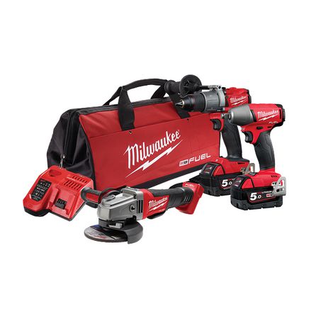 New Milwaukee M18 Fuel 3 Piece Power Pack 3B2 18v 1y Warranty - M18FPP3B2-502B