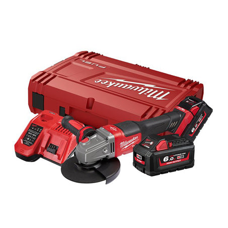 Milwaukee M18 Fuel 125Mm 5In Rapid Stop Angle Grinder 6.0Ah Kit 18v 1y Warranty