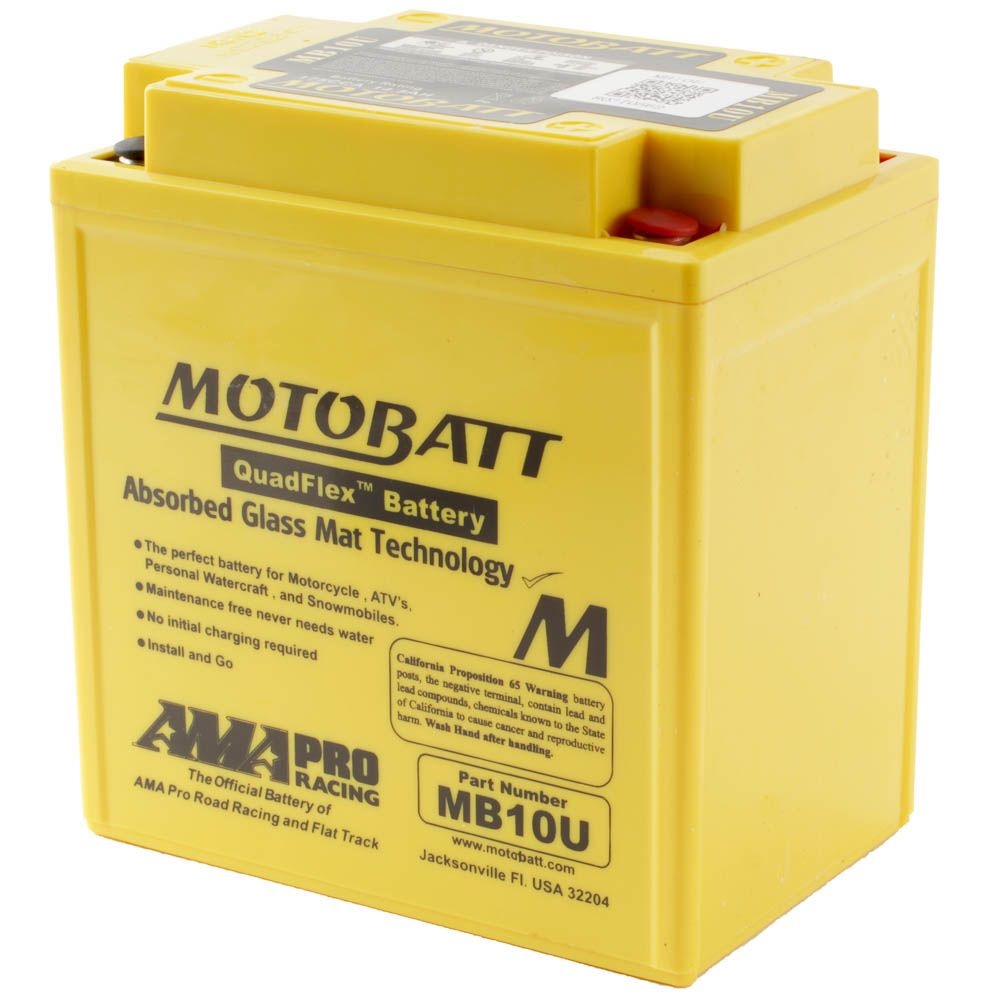 New MOTOBATT Quadflex AGM Battery #MB10U