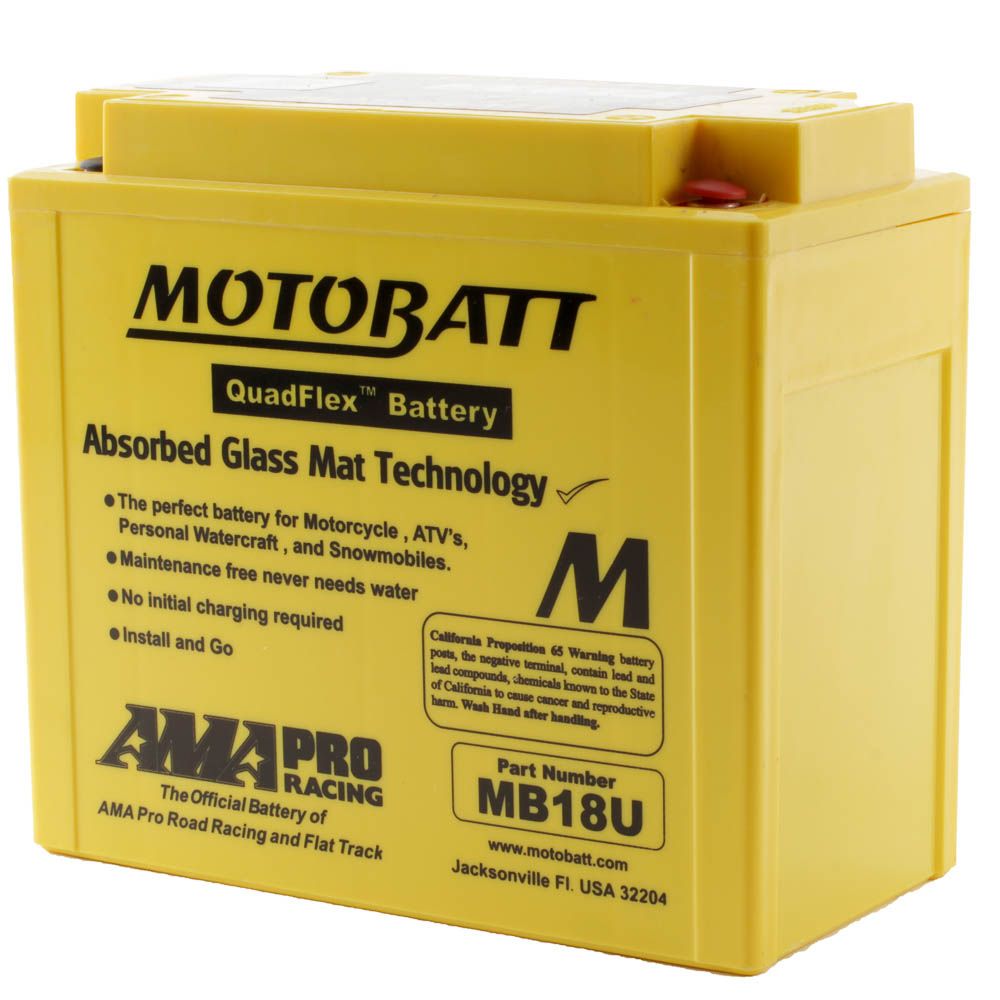 New MOTOBATT Quadflex AGM Battery #MB18U