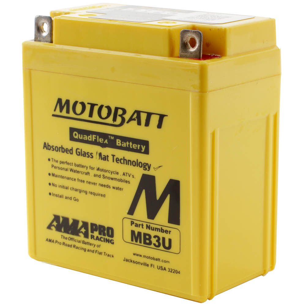 New MOTOBATT Quadflex AGM Battery #MB3U