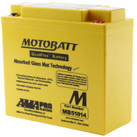 New MOTOBATT Quadflex AGM Battery #MB51814