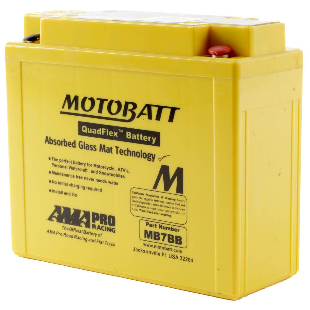 New MOTOBATT Quadflex AGM Battery #MB7BB