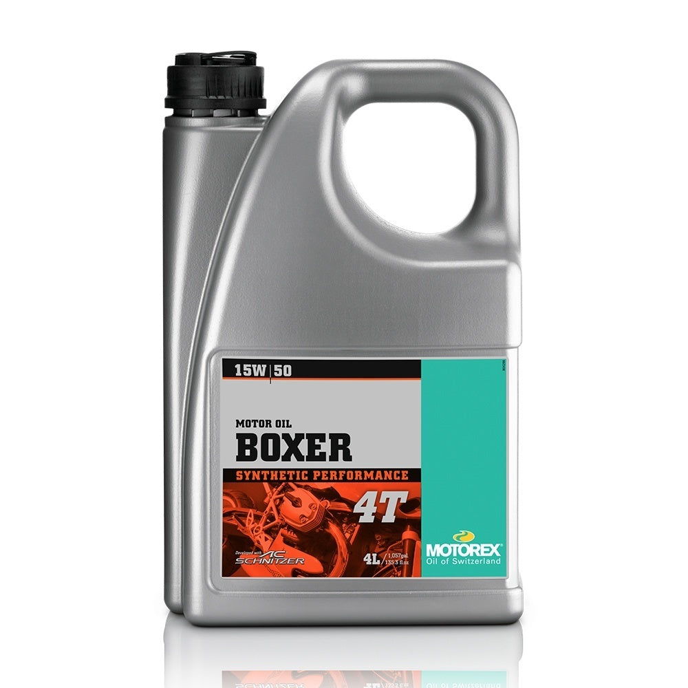 New MOTOREX Boxer 4 Stroke Oil 4T 15W50 - 4 Litre MBO4T4 | Australian Moto Spares