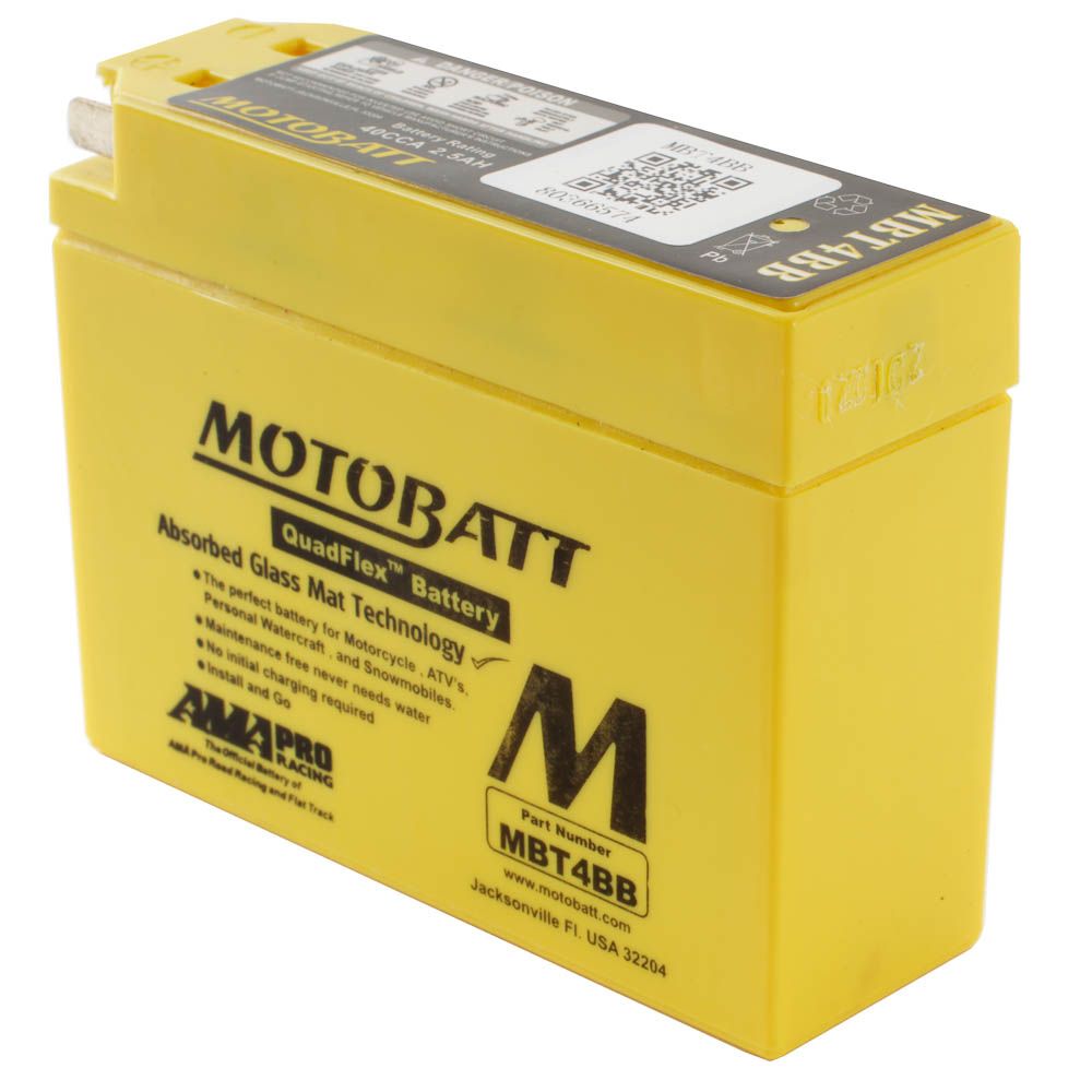 New MOTOBATT Quadflex AGM Battery #MBT4BB