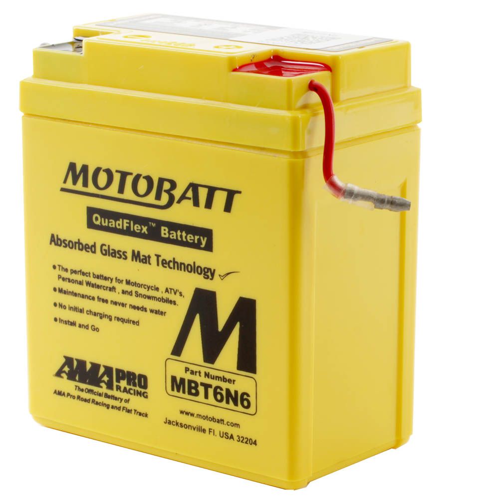 New MOTOBATT Quadflex AGM Battery #MBT6N6