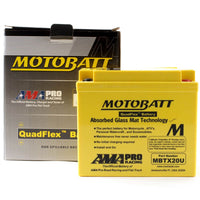 New MOTOBATT Quadflex AGM Battery #MBTX20U