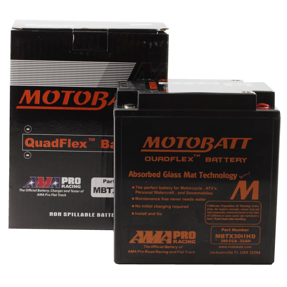 New MOTOBATT Quadflex AGM Battery #MBTX30UHD