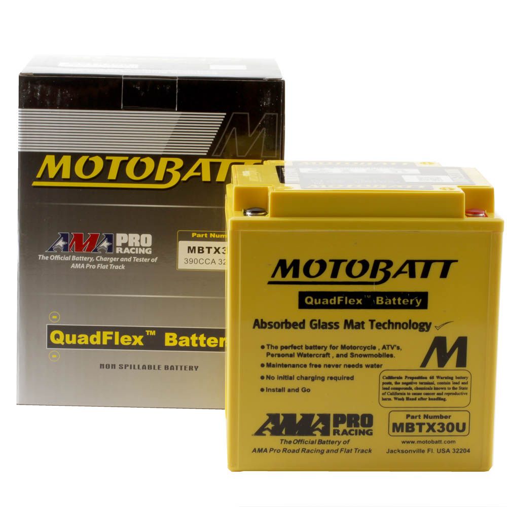 New MOTOBATT Quadflex AGM Battery #MBTX30U