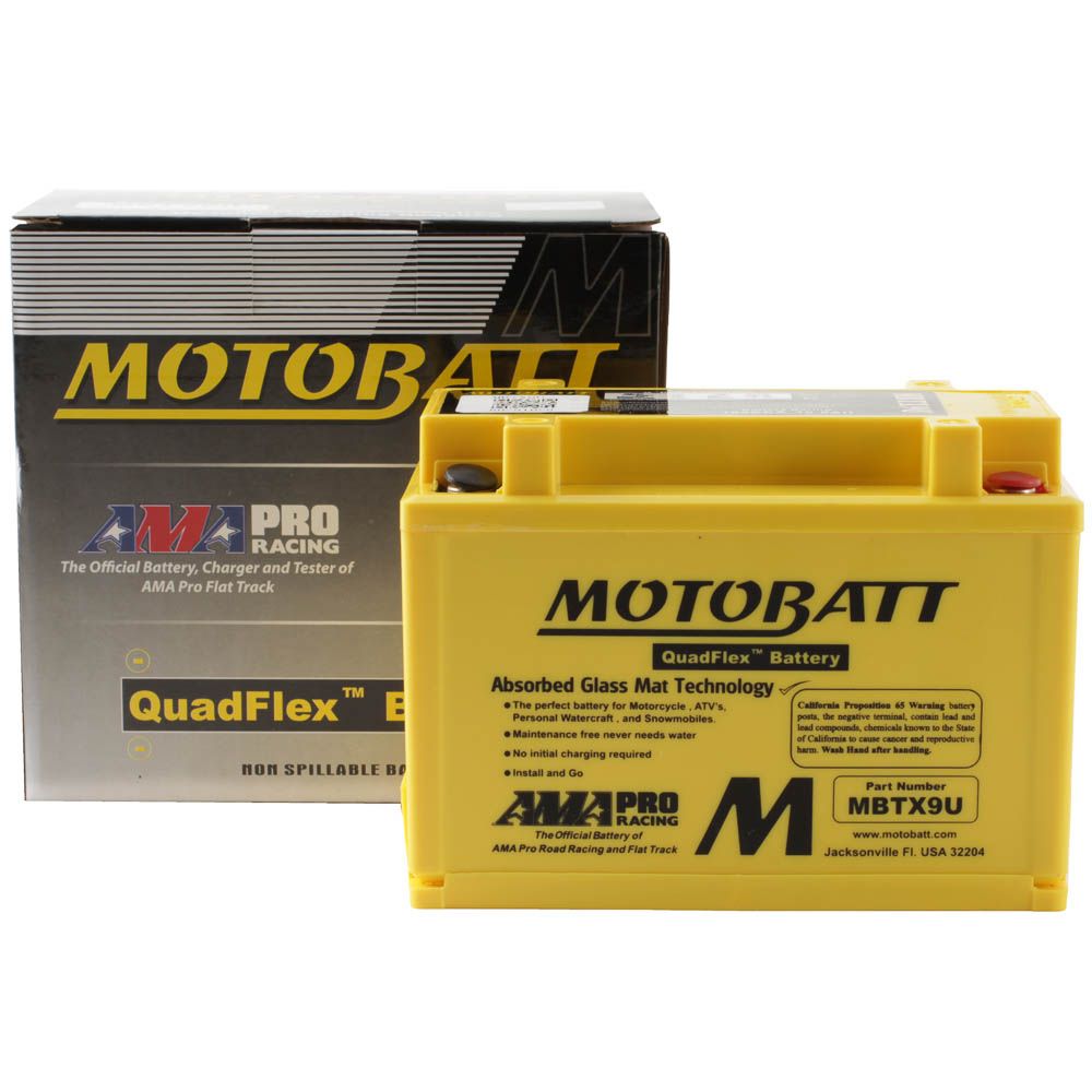 New MOTOBATT Quadflex AGM Battery #MBTX9U