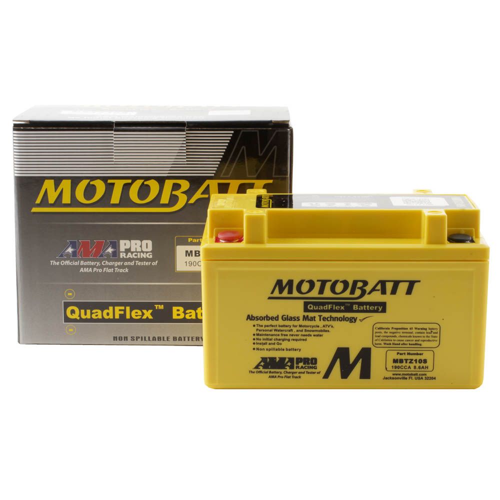 New MOTOBATT Quadflex AGM Battery #MBTZ10S