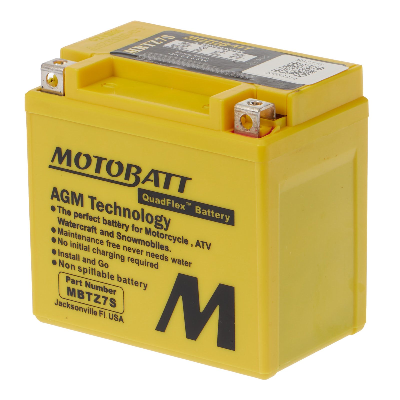 New MOTOBATT Quadflex AGM Battery #MBTZ7S