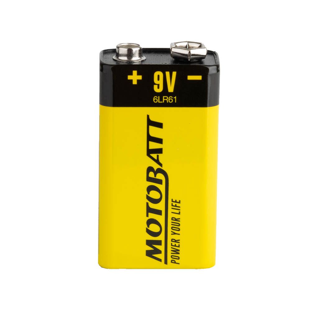 New MOTOBATT 9V Alkaline Household Battery 1/Card #MCB9V