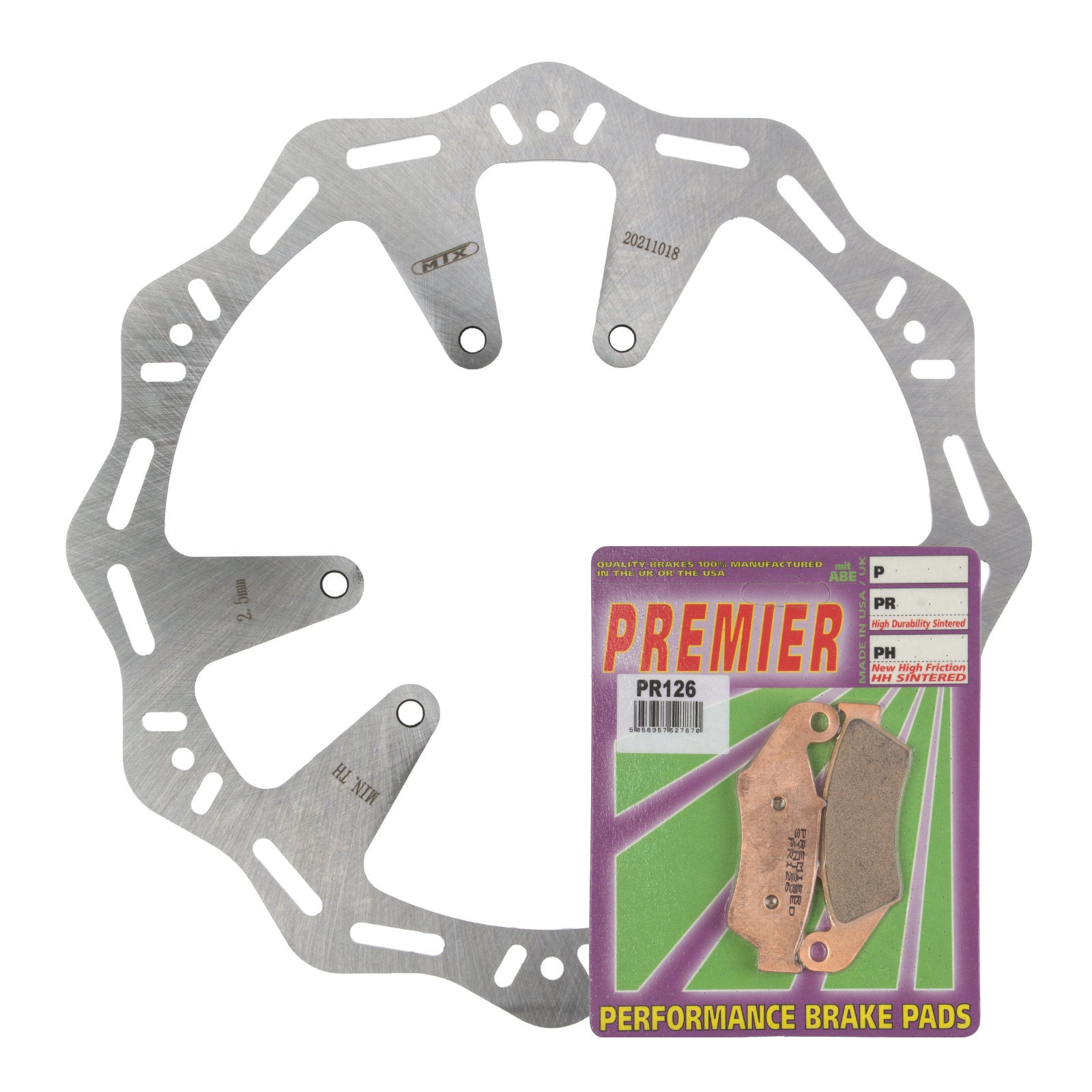 New MTX Hornet Brake Disc & Premier Pad - Front Kit For Honda #MDHKF01002 | Australian Moto Spares