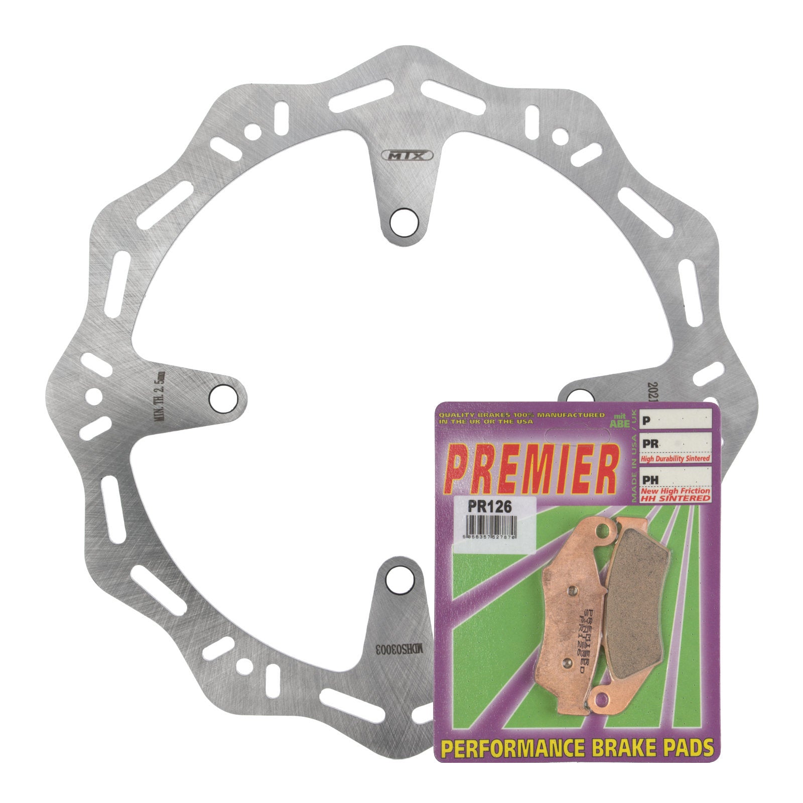 New MTX Hornet Brake Disc & Premier Pad - Front Kit For Kawasaki #MDHKF03001 | Australian Moto Spares