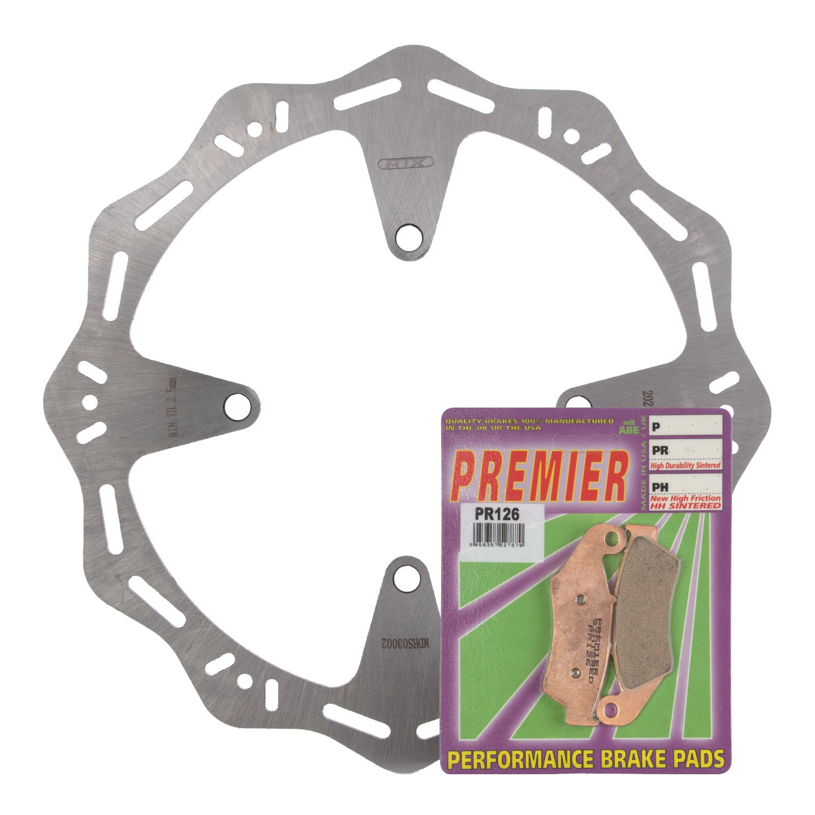 New MTX Hornet Brake Disc & Premier Pad - Front Kit For Kawasaki #MDHKF03002 | Australian Moto Spares