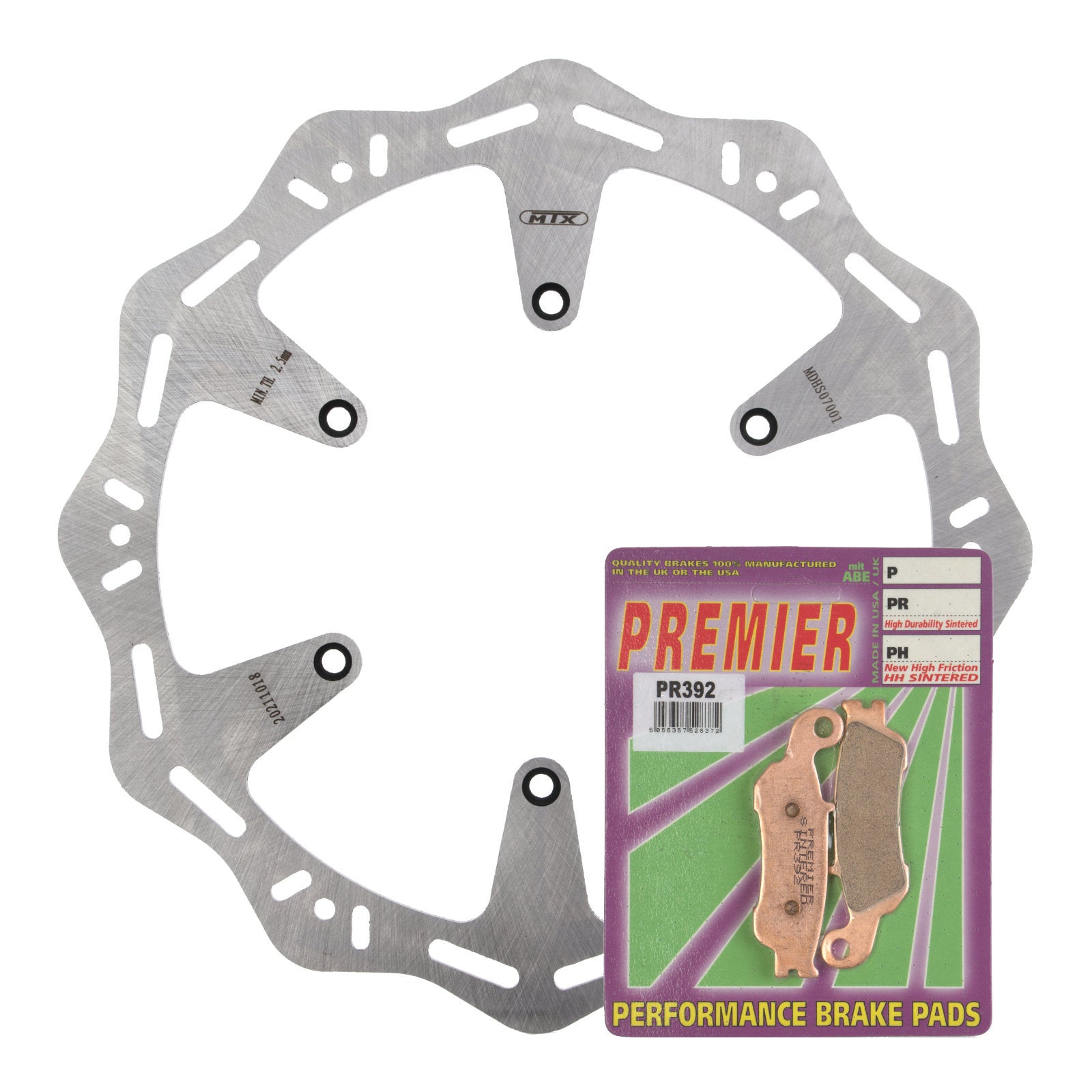 New MTX Hornet Brake Disc & Premier Pad - Front Kit For Yamaha #MDHKF07001 | Australian Moto Spares
