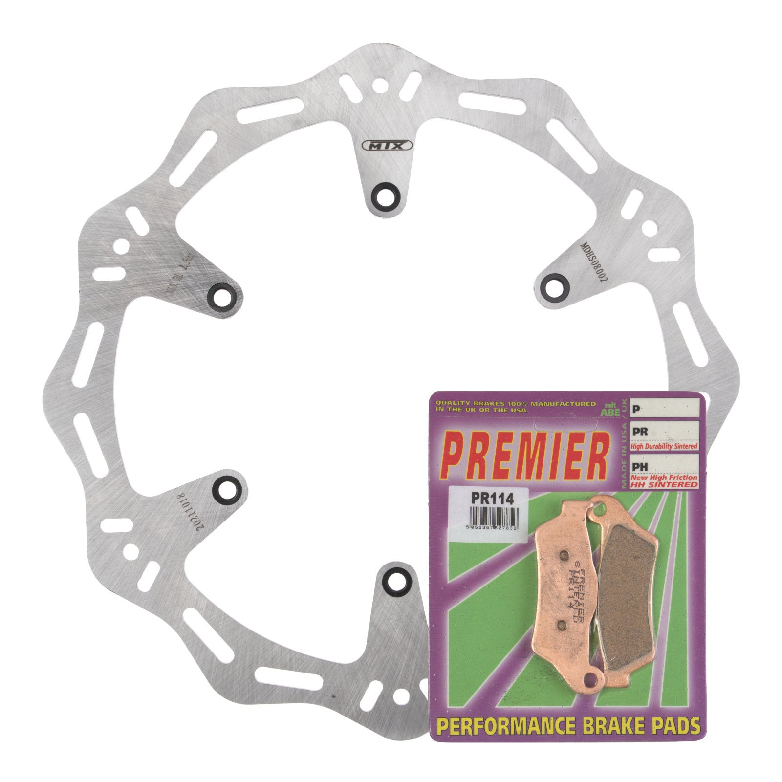 New MTX Hornet Brake Disc & Premier Pad - Front Kit For Ktm #MDHKF08001 | Australian Moto Spares