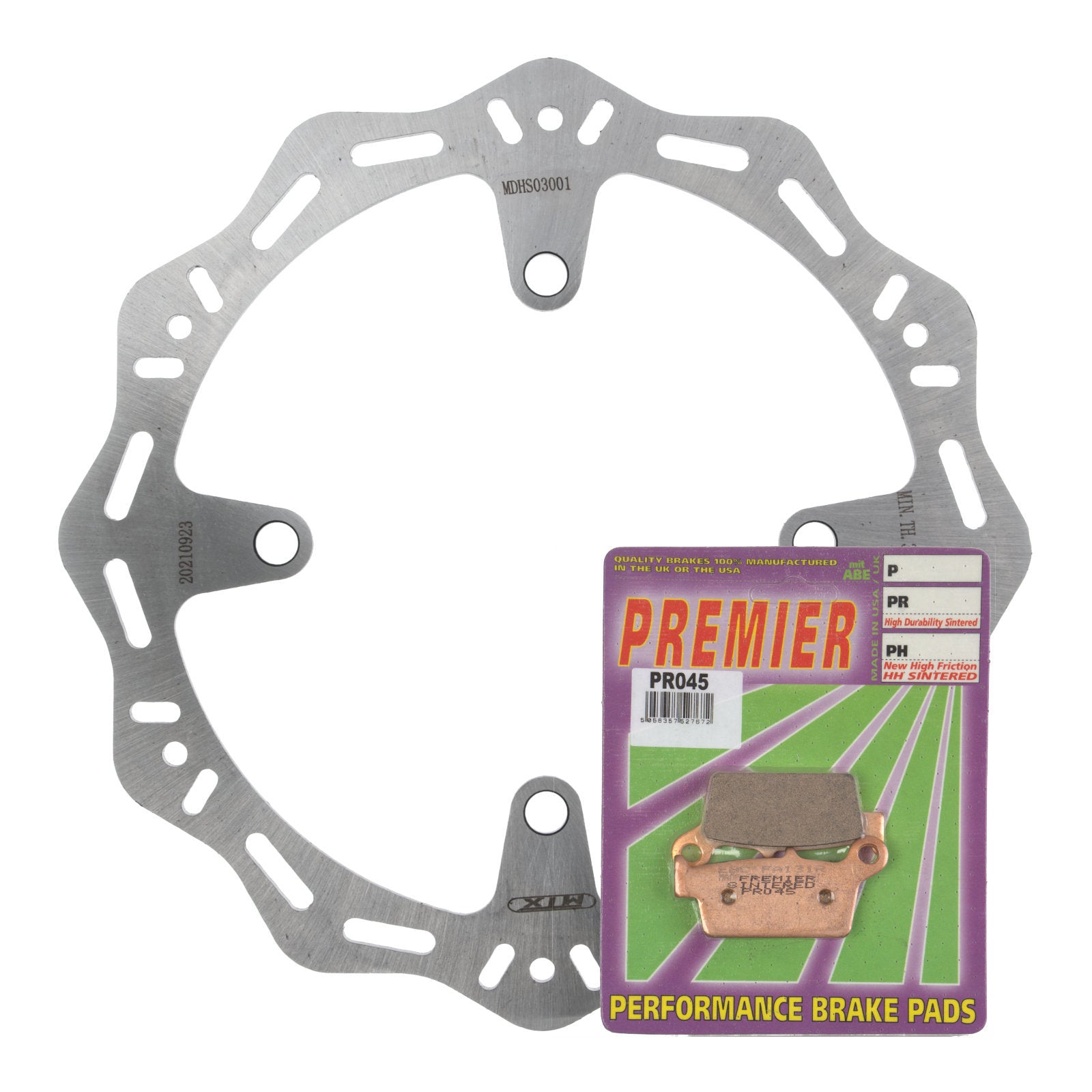 New MTX Hornet Brake Disc & Premier Pad - Rear Kit For Kawasaki #MDHKR03003 | Australian Moto Spares