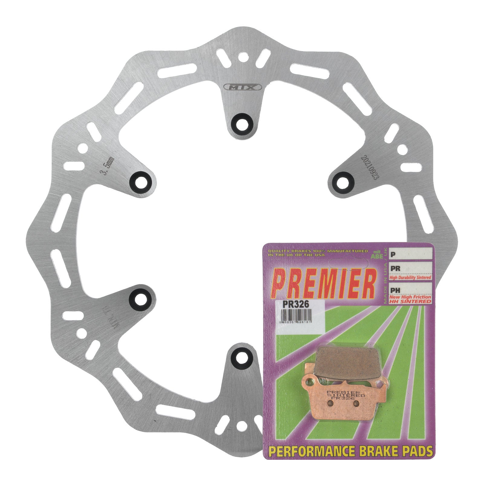 New MTX Hornet Brake Disc & Premier Pad - Rear Kit For Yamaha #MDHKR07004 | Australian Moto Spares